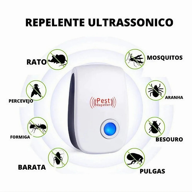 Repelente Eletrônico Ultrassônico - Anti Peste