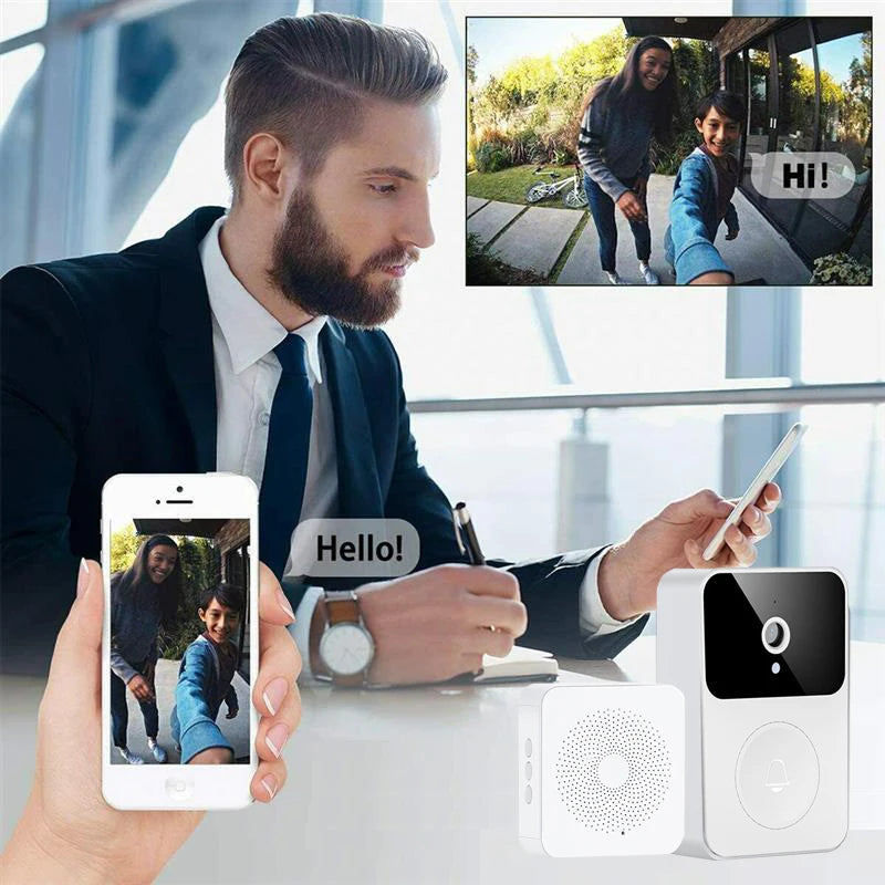 Campainha Wifi Eletrônica Sem Fio com Câmera